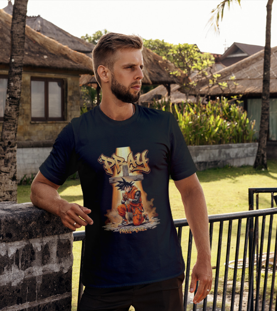 Pray More Jesus Son Goku Dragon Ball T-Shirt