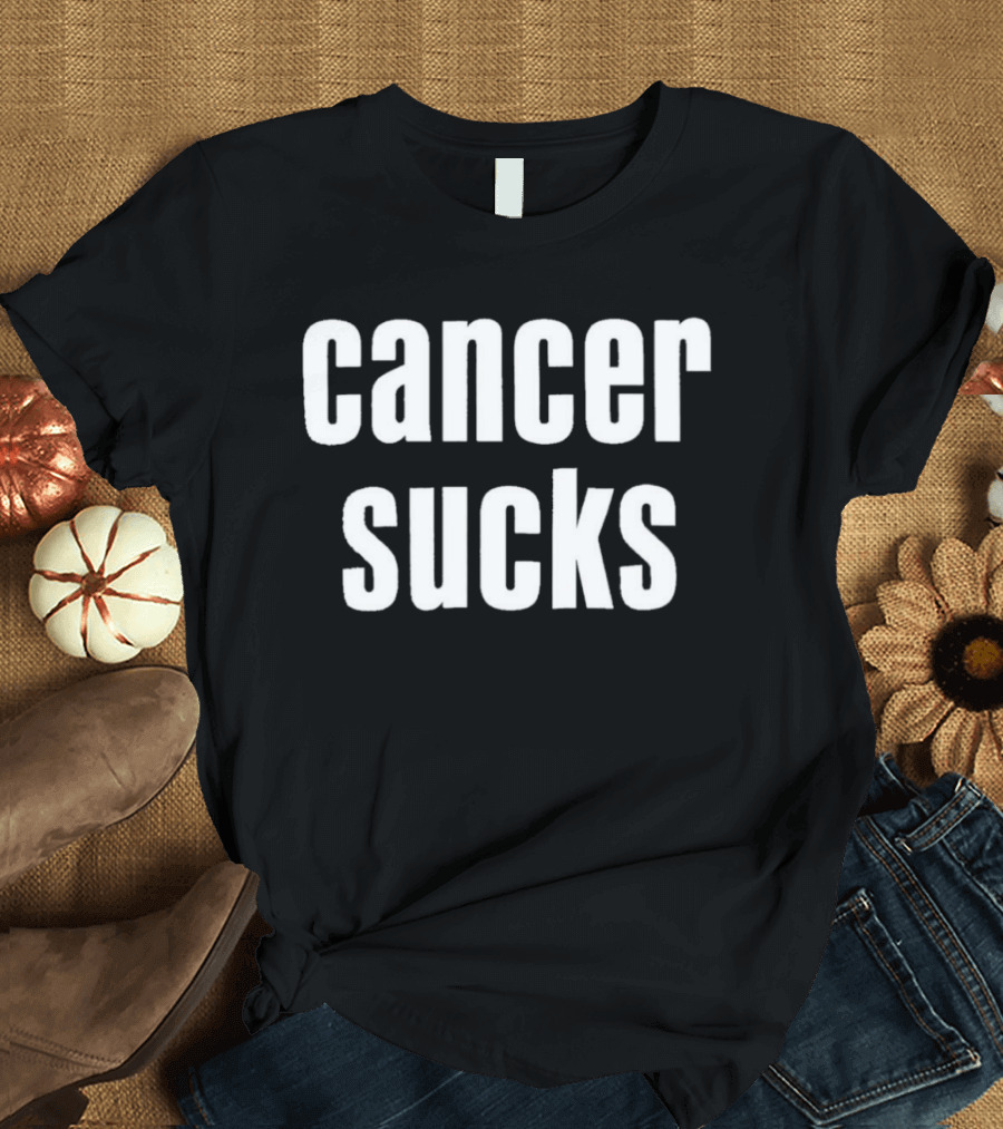 Lucky Anya Taylor Cancer Sucks Empowerment Message T-Shirt