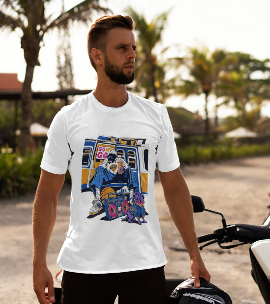 Knicks New York Subway GoNY Go Donut Streetwear Basketball T-Shirt