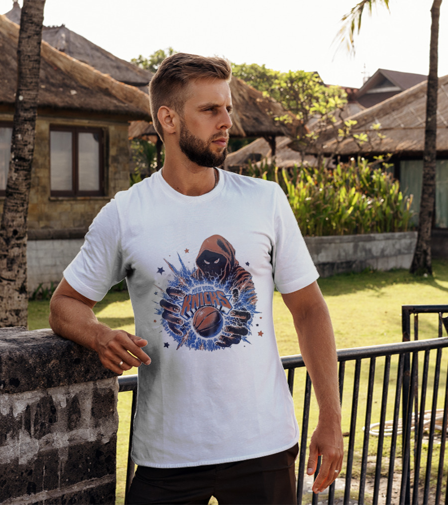 New York Knicks Dark Wizard Basketball Power T-Shirt