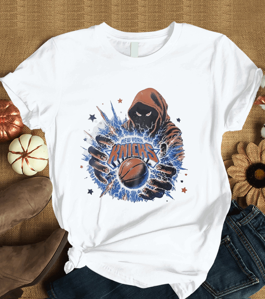 New York Knicks Dark Wizard Basketball Power T-Shirt