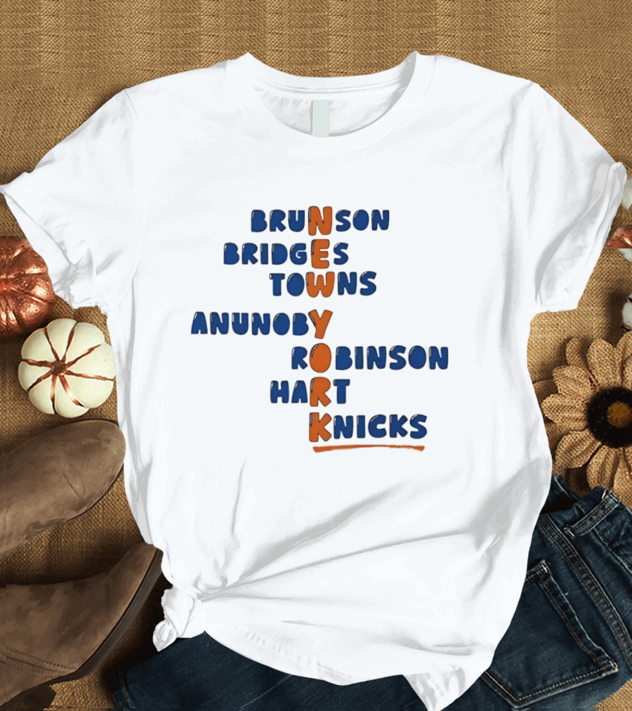 Brunson New York Bridges Towns Anunoby Robinson Hart Knicks T-Shirt