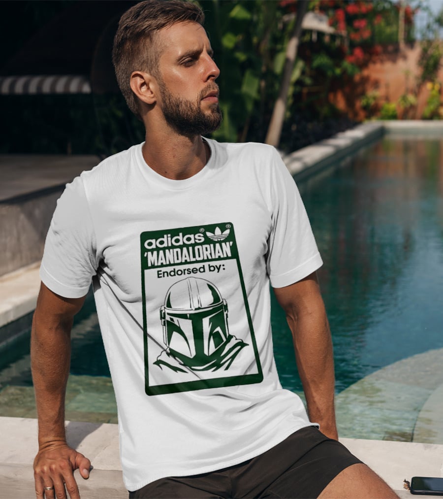 Adidas Mandalorian Endorsed By Star Wars Helmet T-Shirt