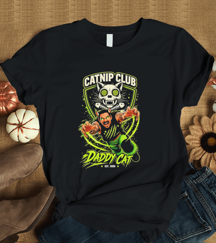 Catnip Club Daddy Cat Wrestling Est 2020 T-Shirt
