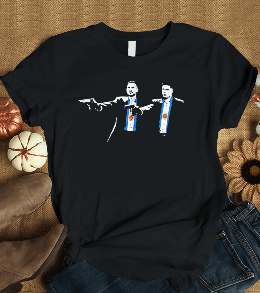 Alexis Mac Allister Enzo Fernandez Argentina National Team Pulp Fiction T-Shirt