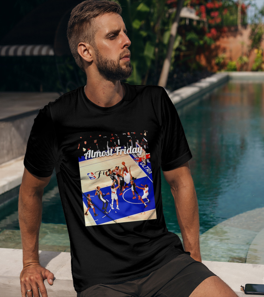 Almost Friday New York Knicks NBA Fit Game 4 Action Scene T-Shirt