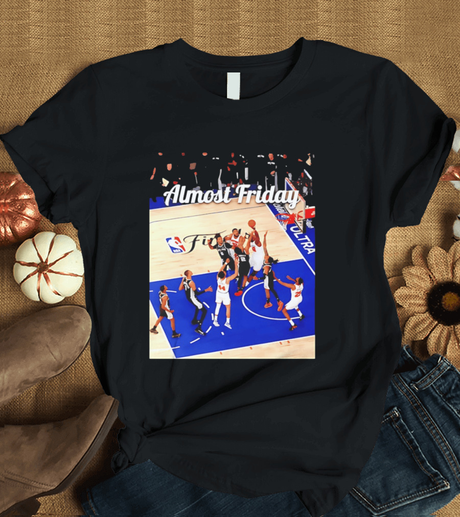 Almost Friday New York Knicks NBA Fit Game 4 Action Scene T-Shirt
