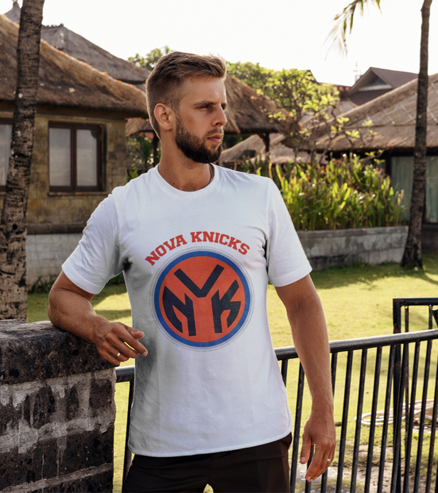 Nova Knicks NVK Villanova Wildcats New York Knicks Basketball Mashup T-Shirt