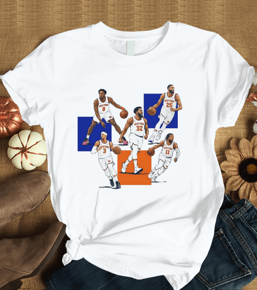 Og Anunoby Josh Hart Karl Anthony Towns Mikal Bridges Jalen Brunson New York Knicks Basketball Players T-Shirt