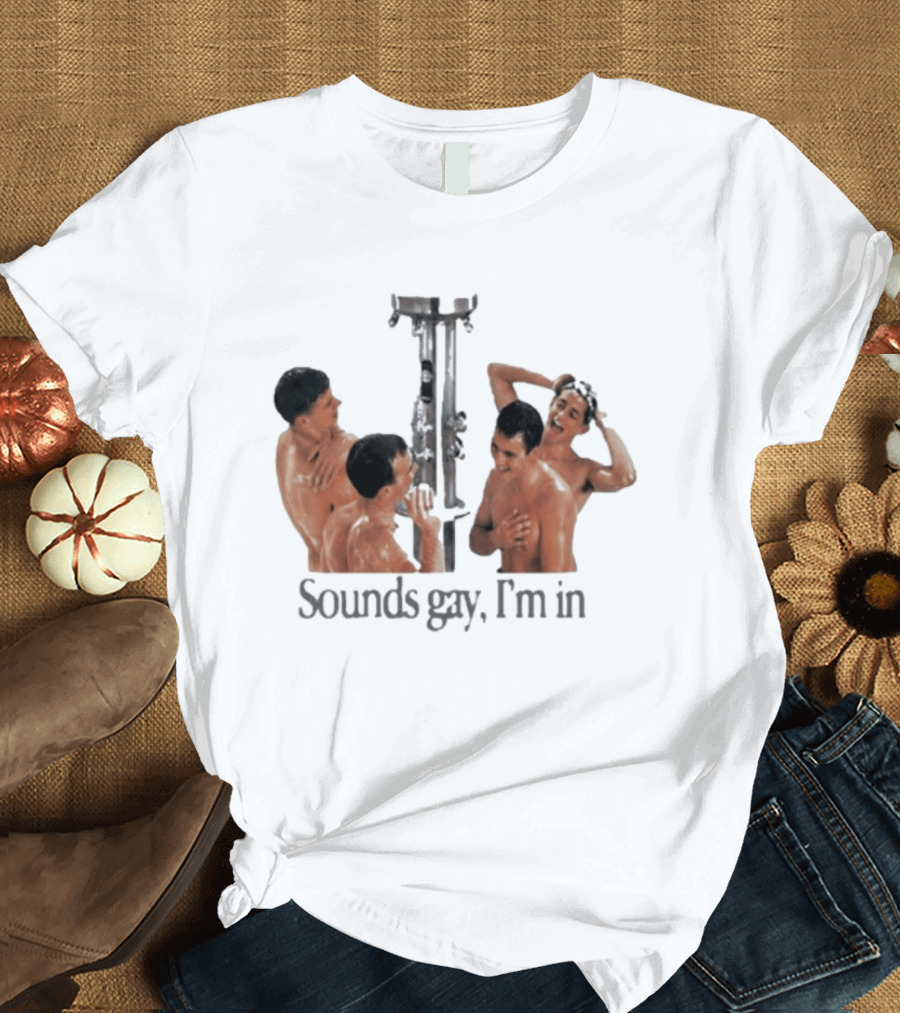 Sounds Gay I'm In Shower Humor Retro Style Men's Group T-Shirt