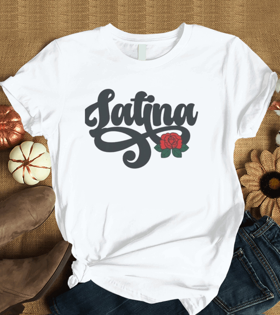 Latina Chingonas Social Club Rose Script T-Shirt