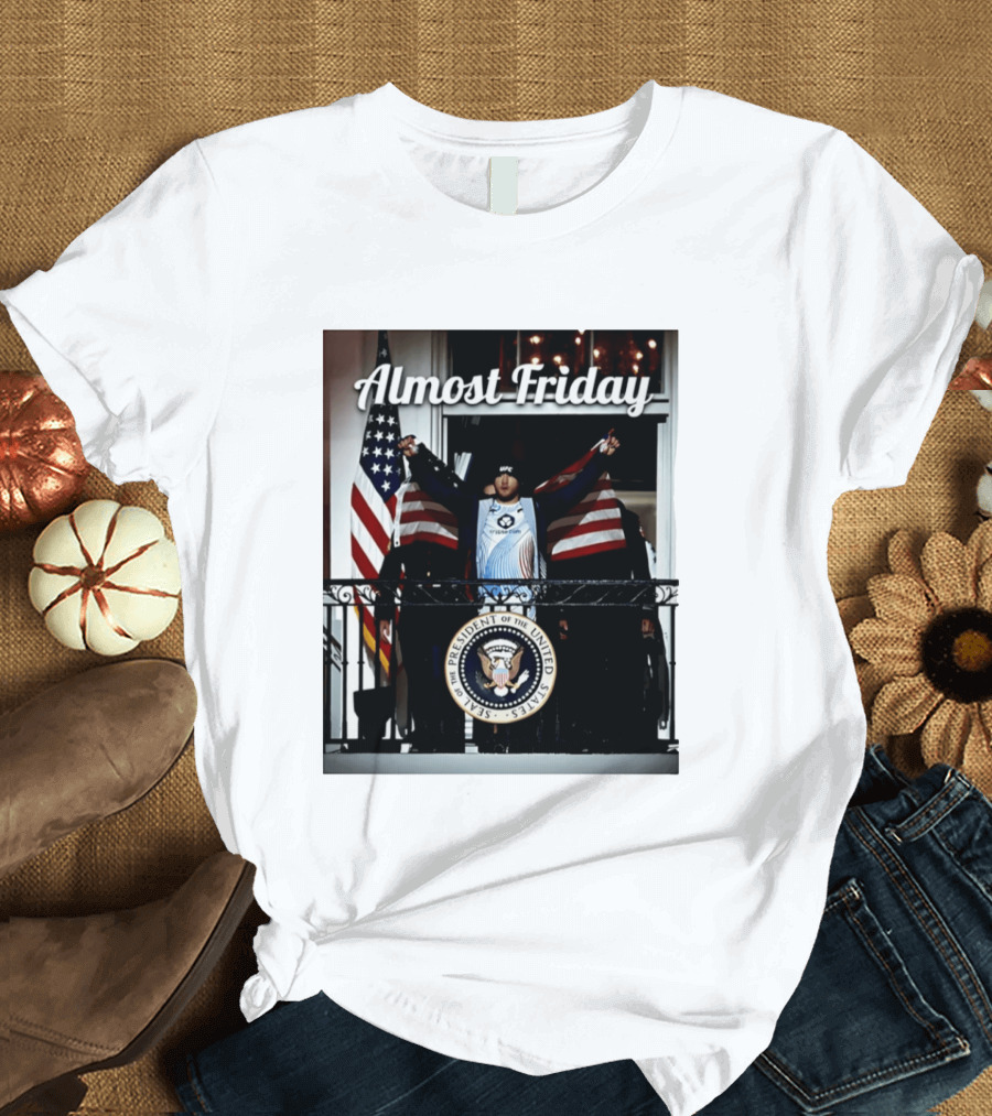 Almost Friday UFC White House Presidential Seal USA Flag T-Shirt