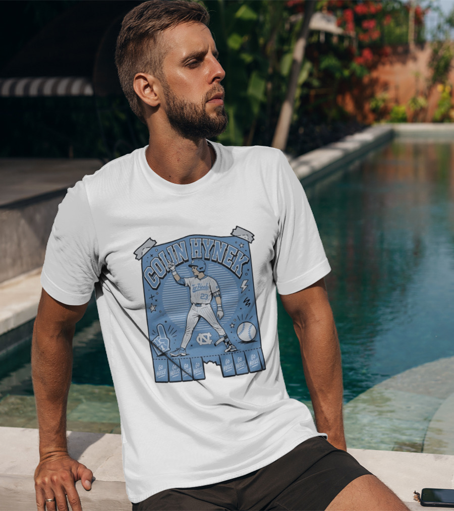 Colin Hynek Tar Heels Baseball Player Pose Go Heels North Carolina #23 T-Shirt