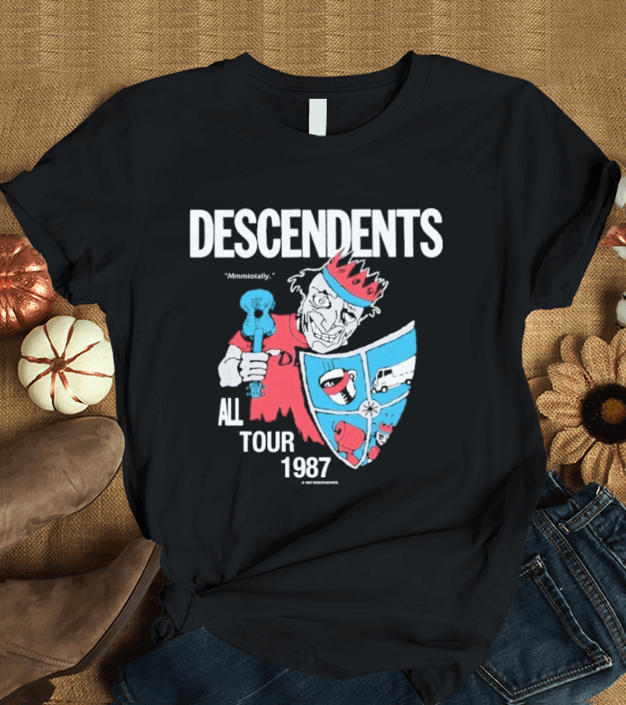 Descendents All Tour 1987 Jester Graphic With Shield And Scepter T-Shirt