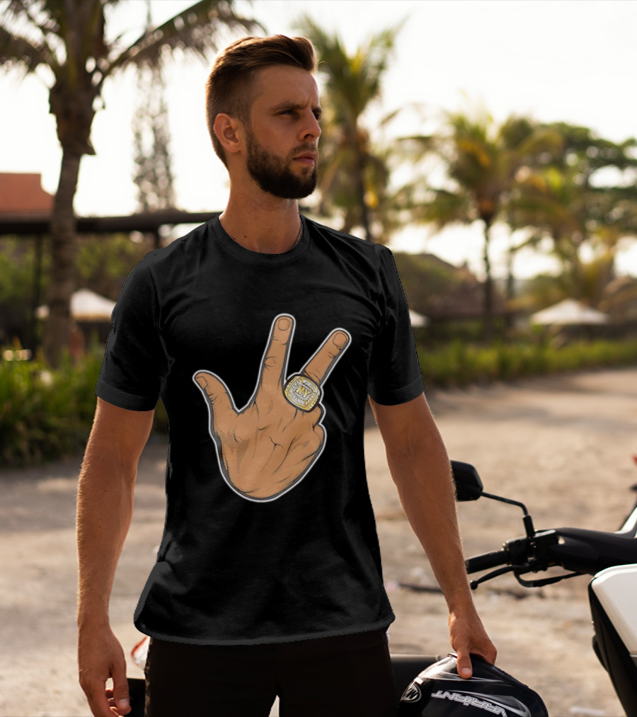 Jalen Brunson New York Knicks 2026 World Champs Ring Gesture T-Shirt