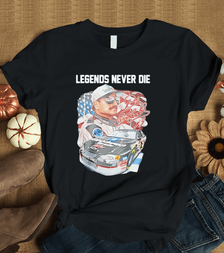Legends Never Die Dale Earnhardt Monte Carlo Racing Number 3 T-Shirt