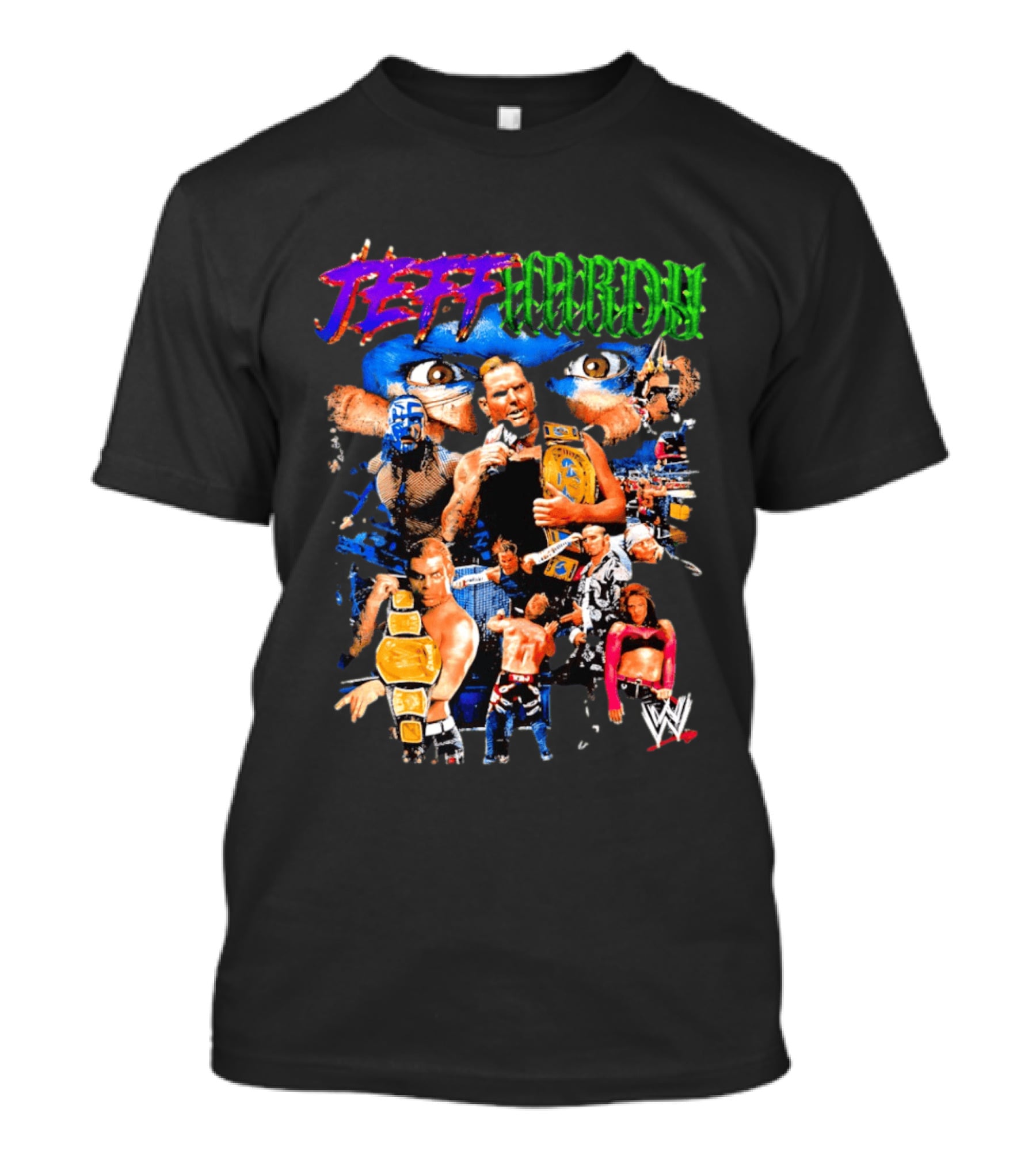 Jeff Hardy WWE Champion Legends Collage T-Shirt