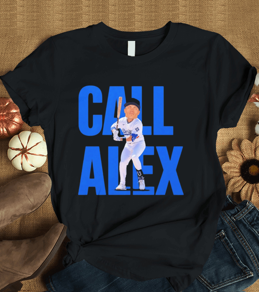 Call Alex Los Angeles Dodgers Baseball Player Caricature T-Shirt