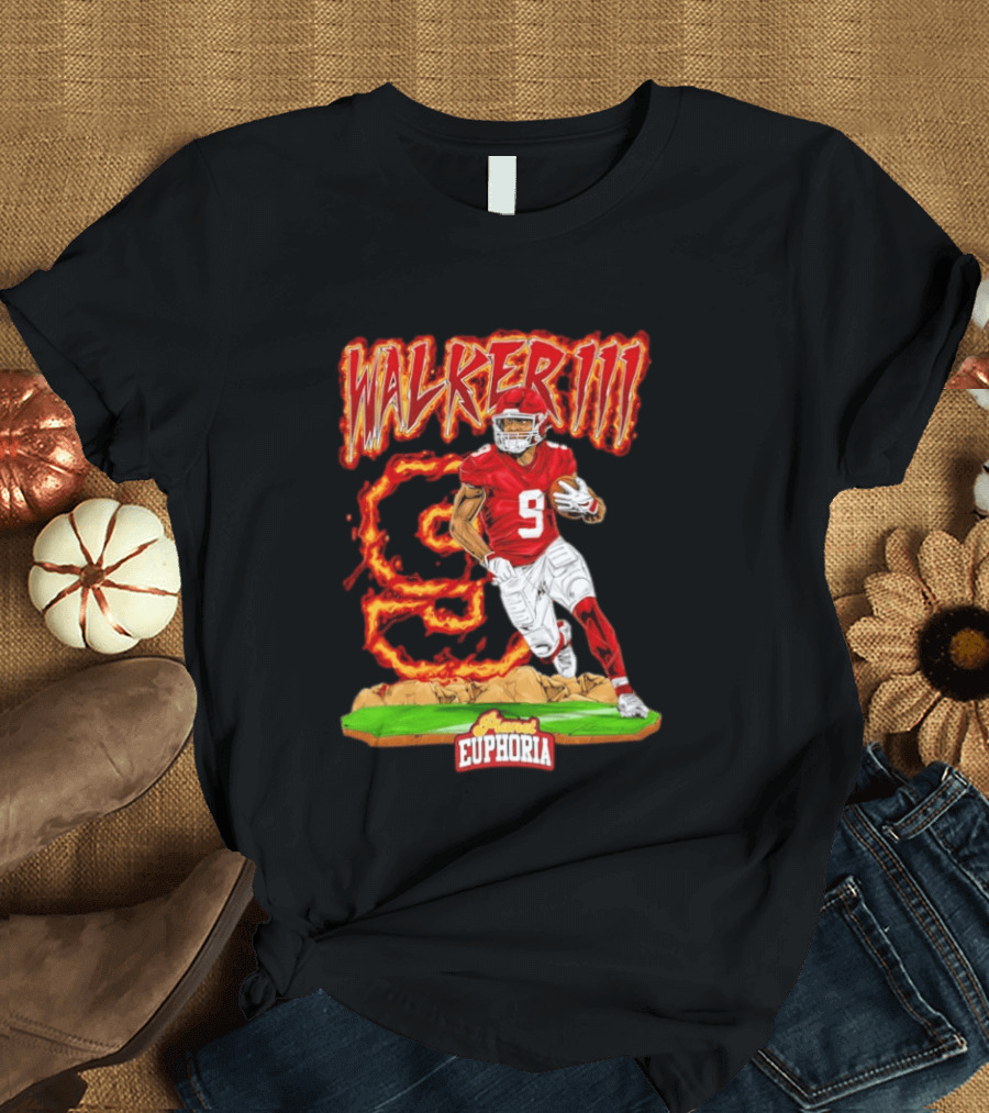Walker III Kenneth 9 Kansas City Chiefs Flame Euphoria T-Shirt