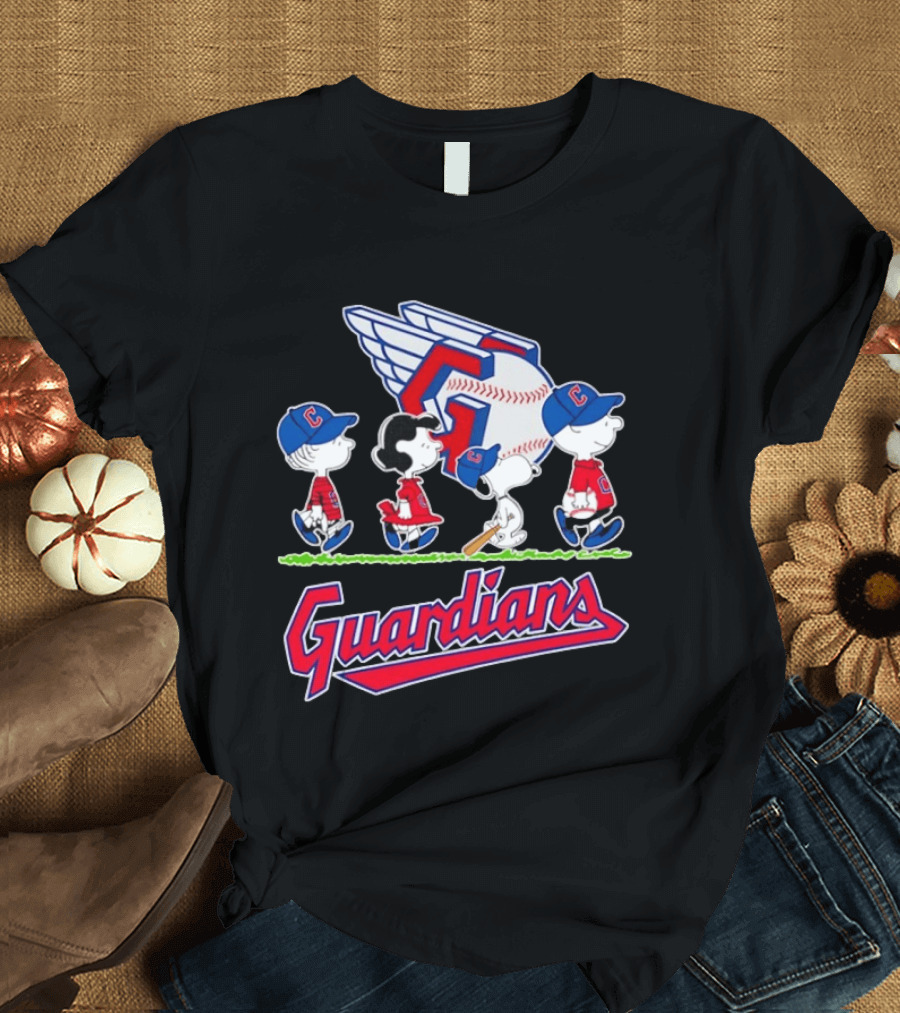 Cleveland Guardians Snoopy Charlie Brown Lucy Linus Abbey Road 2026 T-Shirt