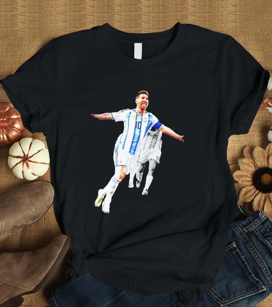 Lionel Messi Number 10 Argentina National Team Iconic Celebration T-Shirt