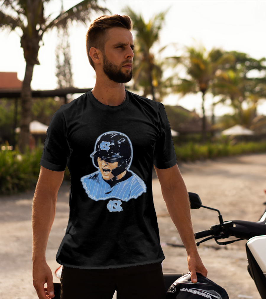 Macon Winslow North Carolina Tar Heels Baseball Player Helmet And Jersey T-Shirt