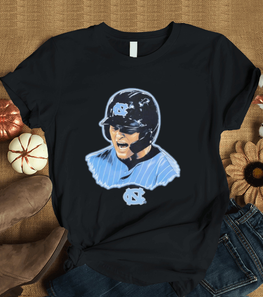 Macon Winslow North Carolina Tar Heels Baseball Player Helmet And Jersey T-Shirt