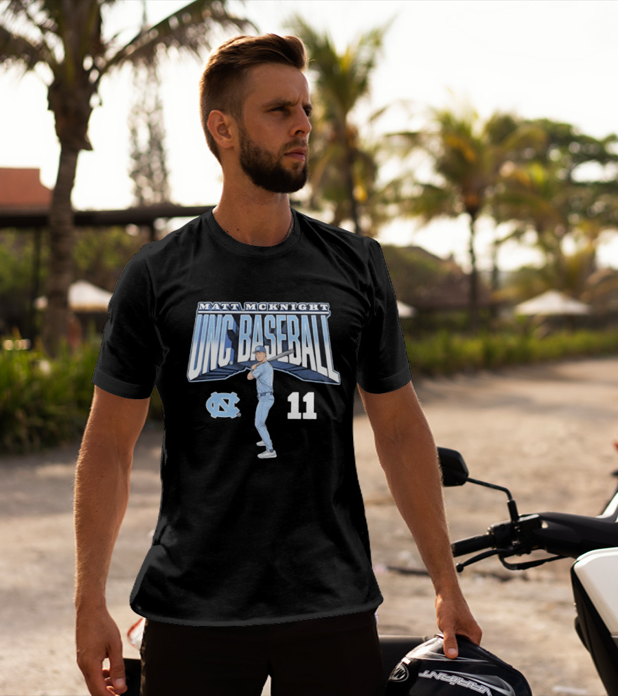 Matt McKnight UNC Baseball 11 Slugger Swing T-Shirt