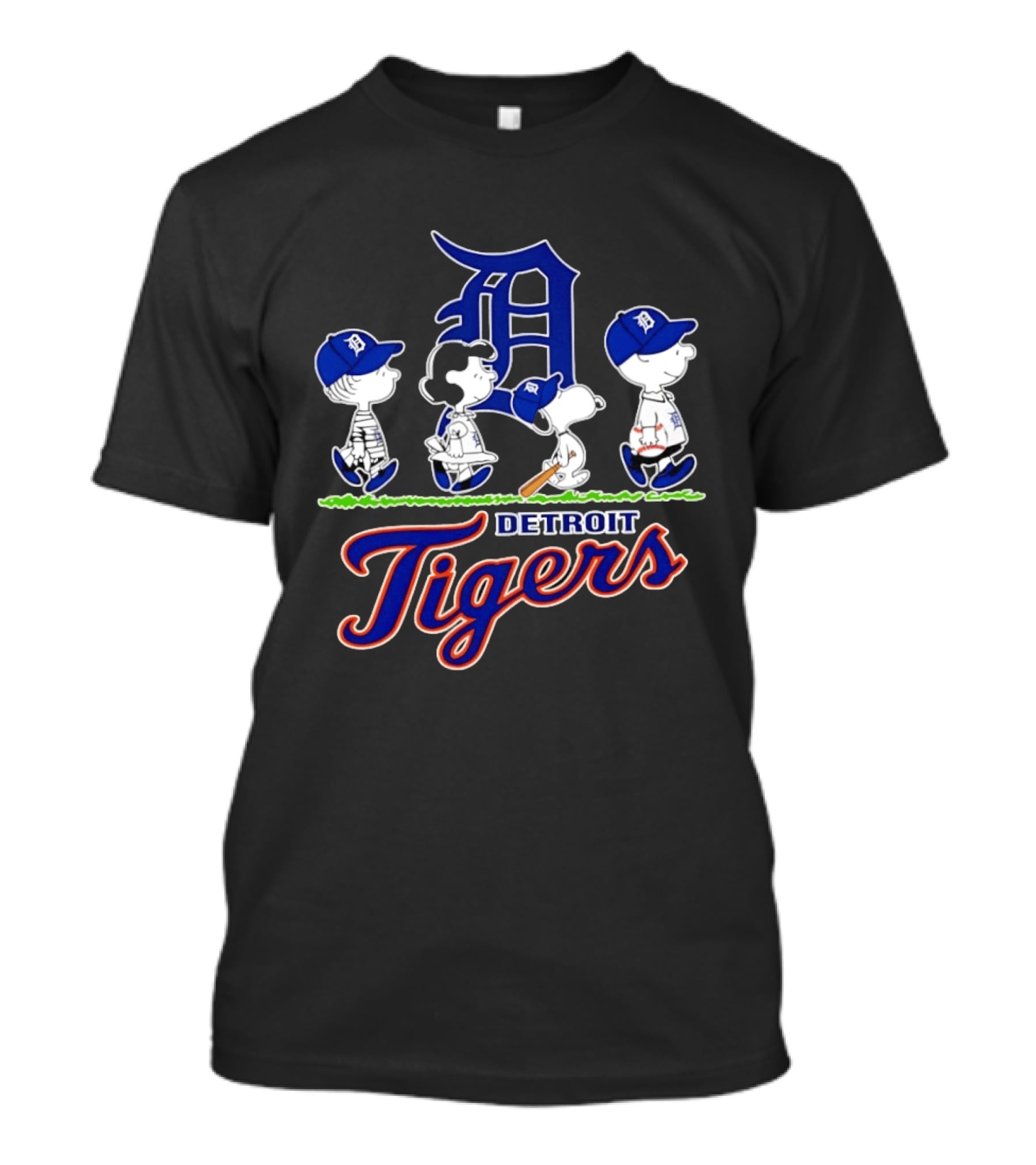 Detroit Tigers Snoopy Charlie Brown Lucy Linus Abbey Road 2026 Collaboration T-Shirt