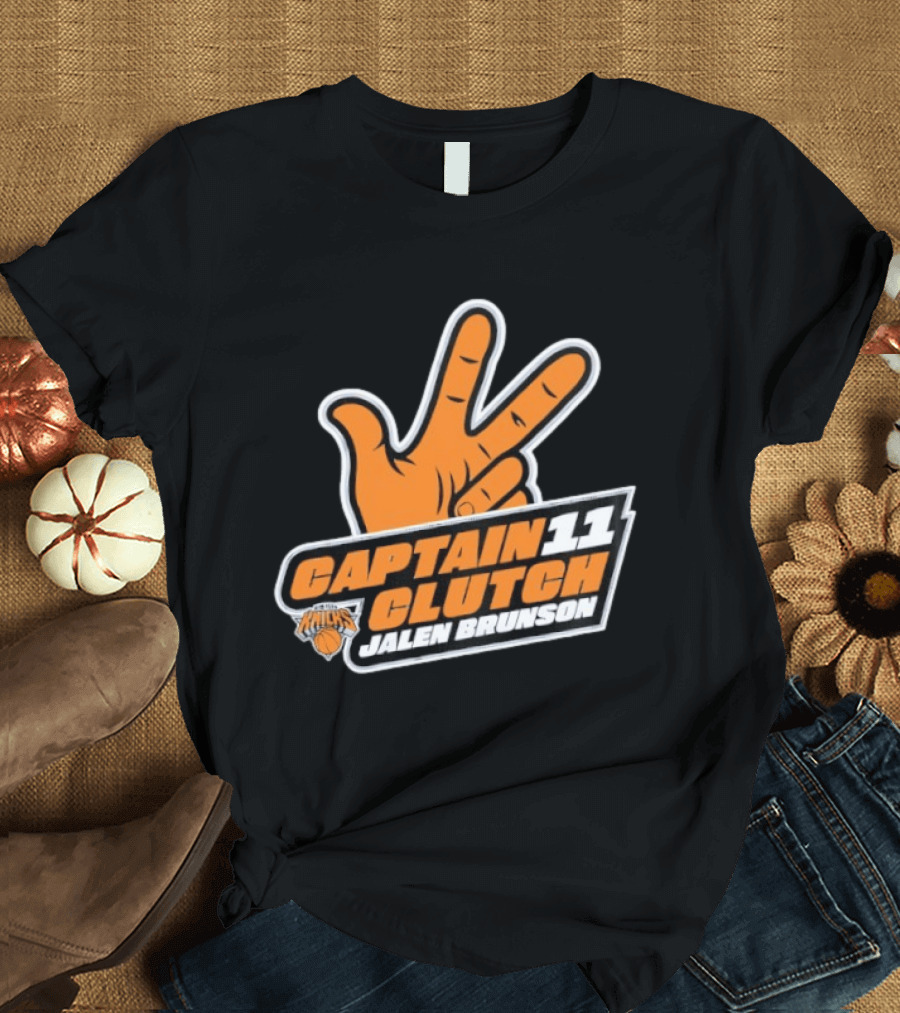 New York Knicks 11 Jalen Brunson Captain Clutch T-Shirt
