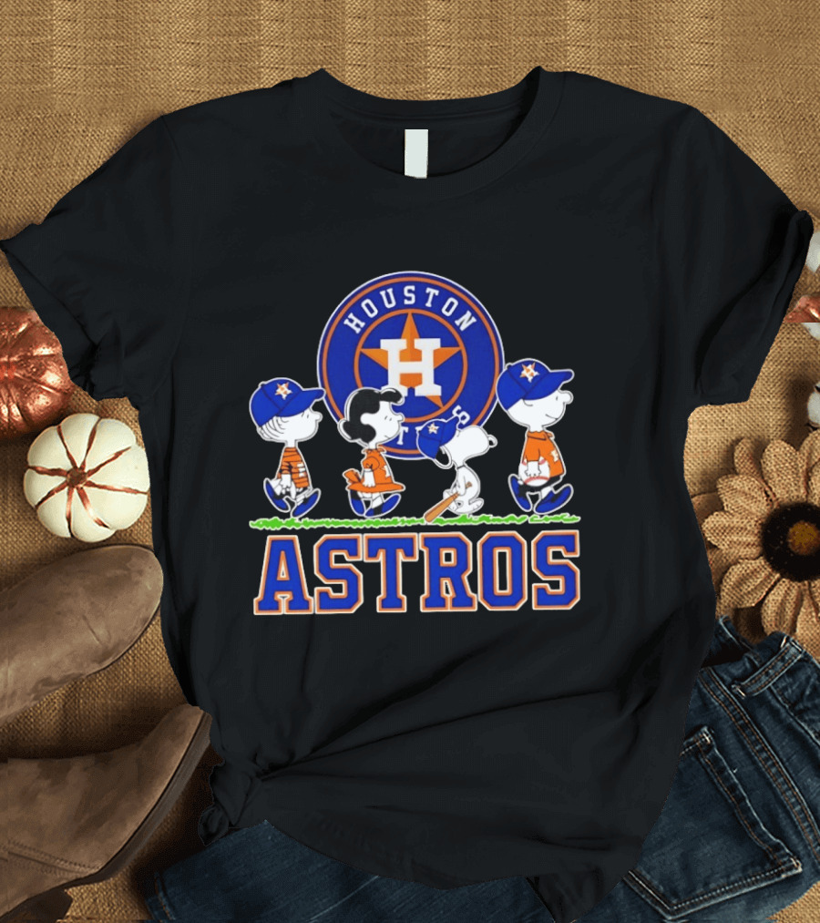 Houston Astros Snoopy Charlie Brown Lucy Linus Abbey Road 2026 T-Shirt