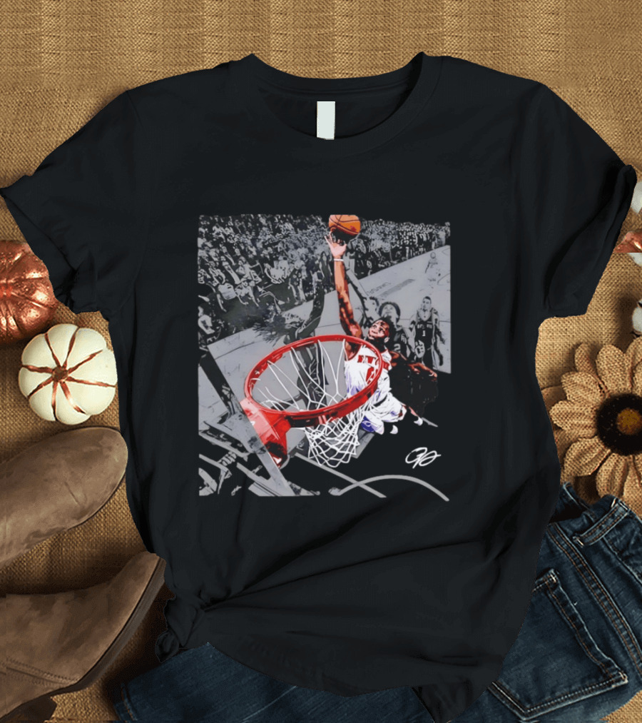 OG Anunoby Dunking New York Knicks 2026 NBA Action T-Shirt