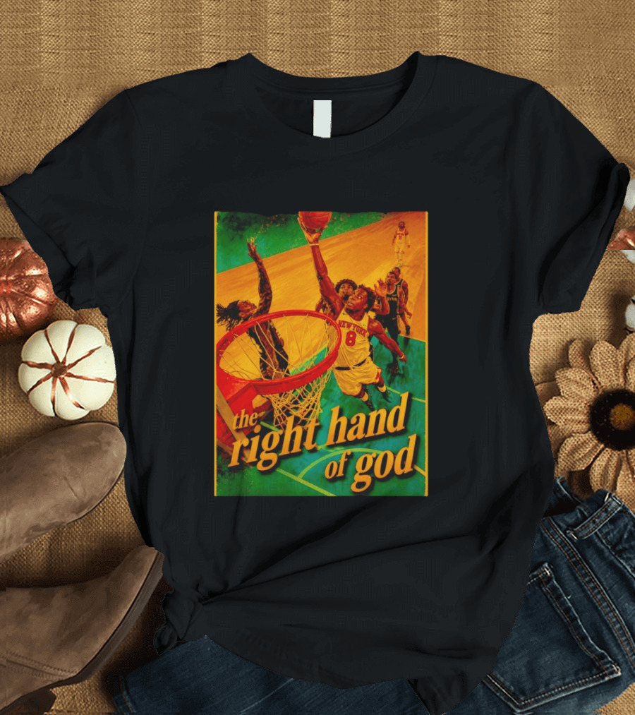 OG Anunoby New York Knicks Basketball The Right Hand Of God 2026 T-Shirt