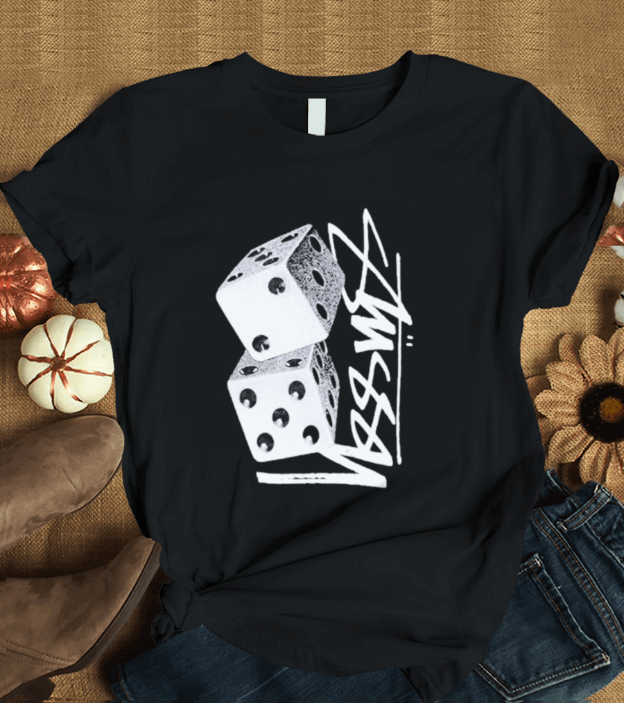 Pla Skateboarding Stussy Dice Stacked Six Side Metal T-Shirt