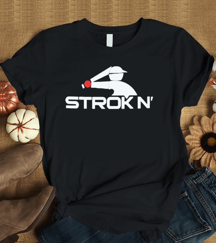Strokin' Batter Hitting Baseball Player T-Shirt