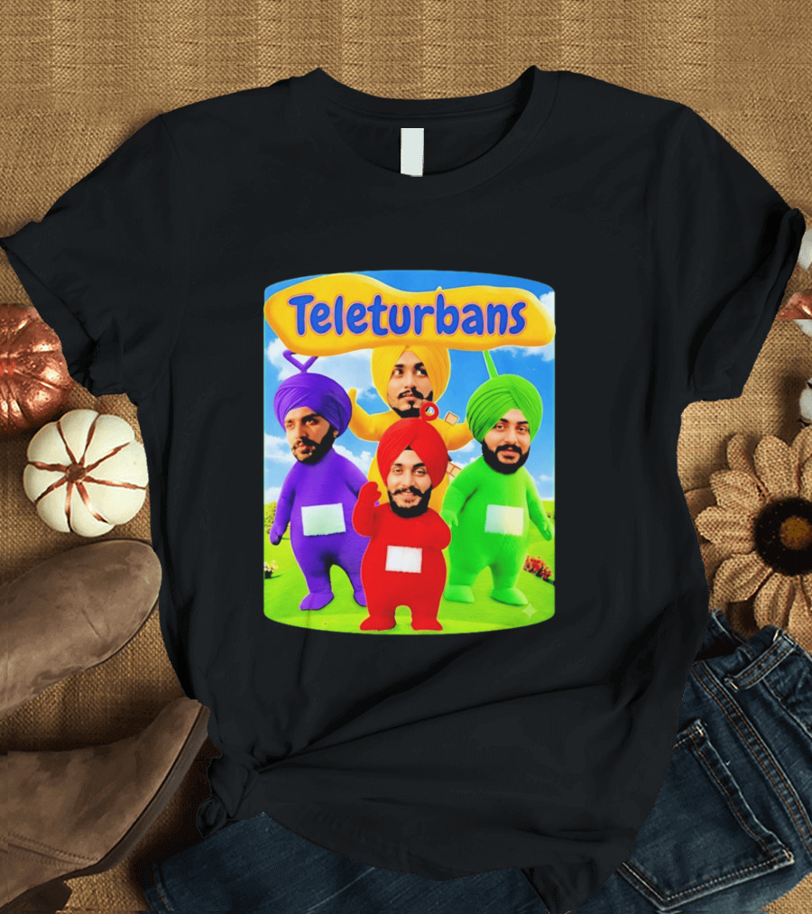 Teleturbans Colorful Characters Parody Featuring Turbans T-Shirt
