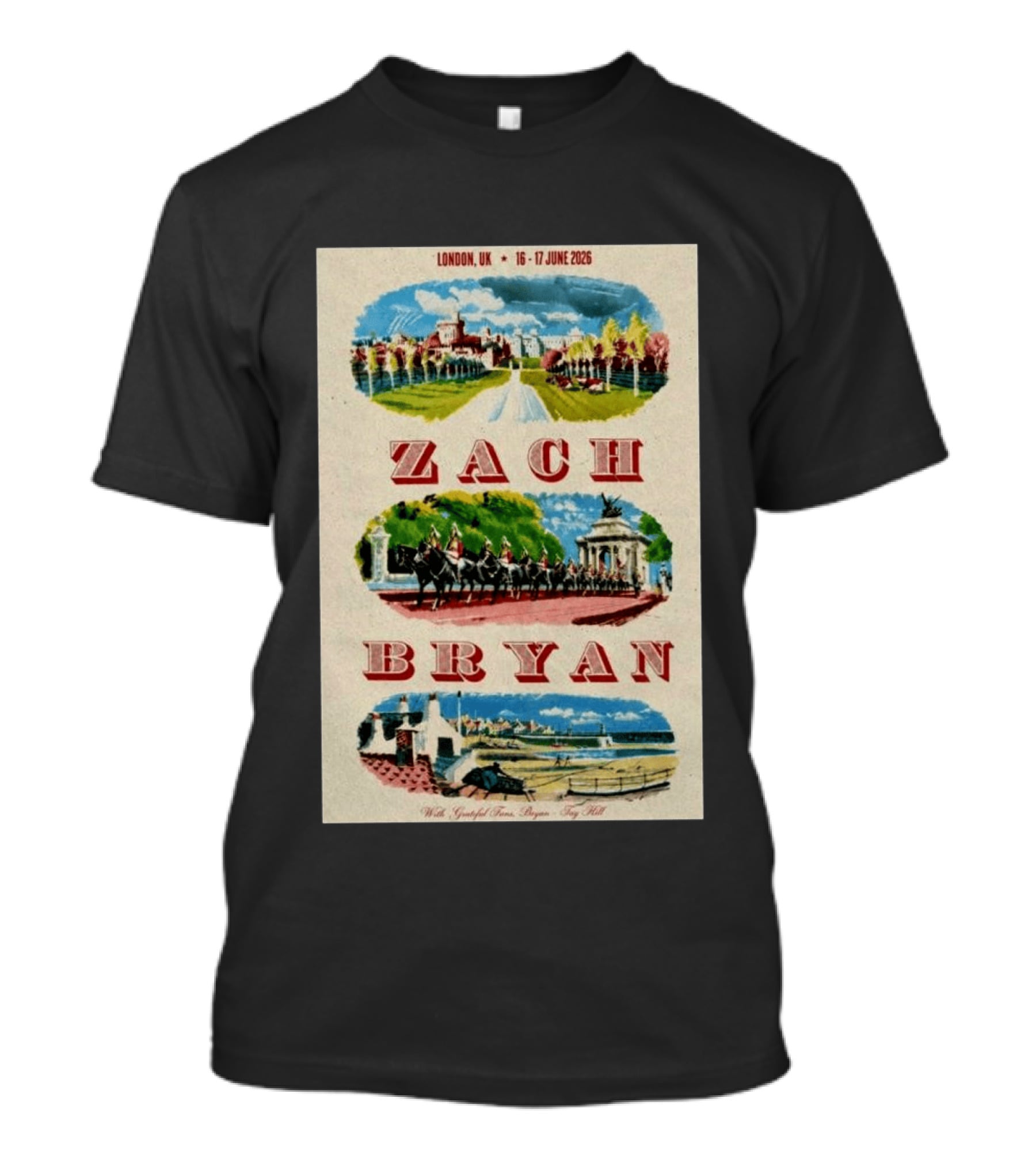 Zach Bryan London UK 16 17 June 2026 Royal Guard Horse Guards Parade T-Shirt