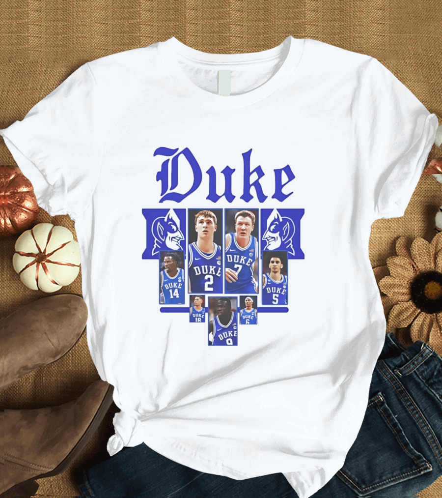Duke Blue Devils Basketball Team Collage 2025 2026 T-Shirt