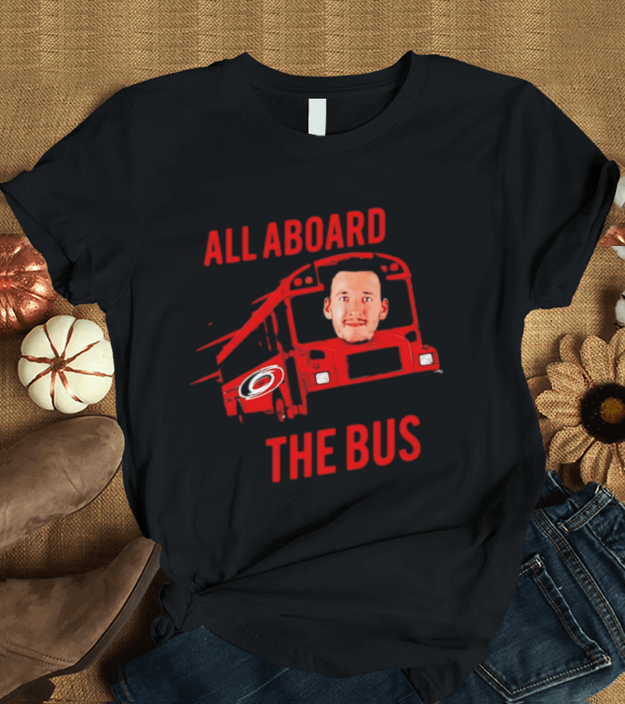 Andrei Svechnikov All Aboard The Bus Carolina Hurricanes NHL Hockey Player T-Shirt
