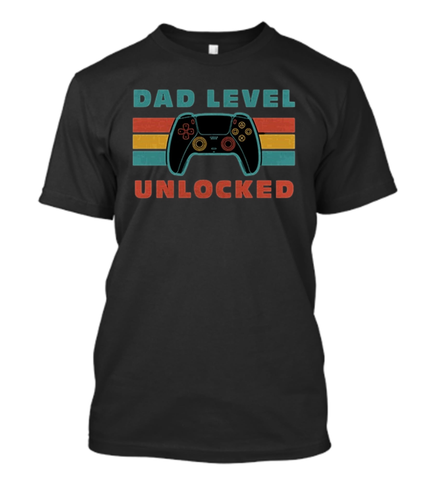 Dad Level Unlocked Father's Day Game Controller Retro Gamer T-Shirt