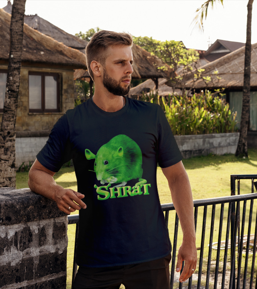 Shrat Chaos Potato Meme Shrek Rat Green Rodent Hybrid T-Shirt