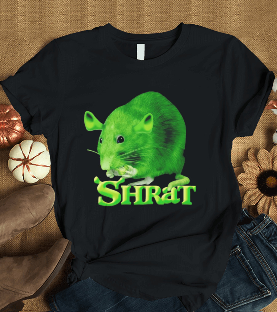 Shrat Chaos Potato Meme Shrek Rat Green Rodent Hybrid T-Shirt