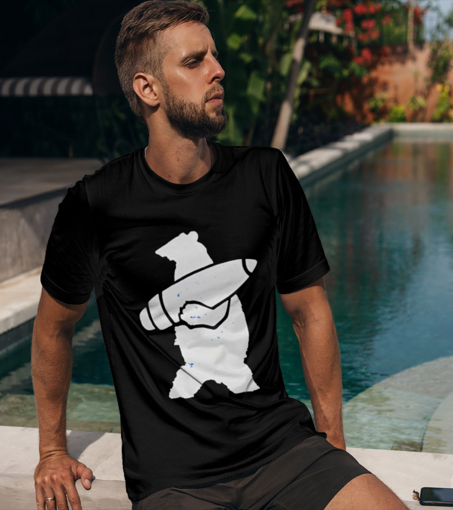 Bear Holding Artillery Shell Military Corporal T-Shirt