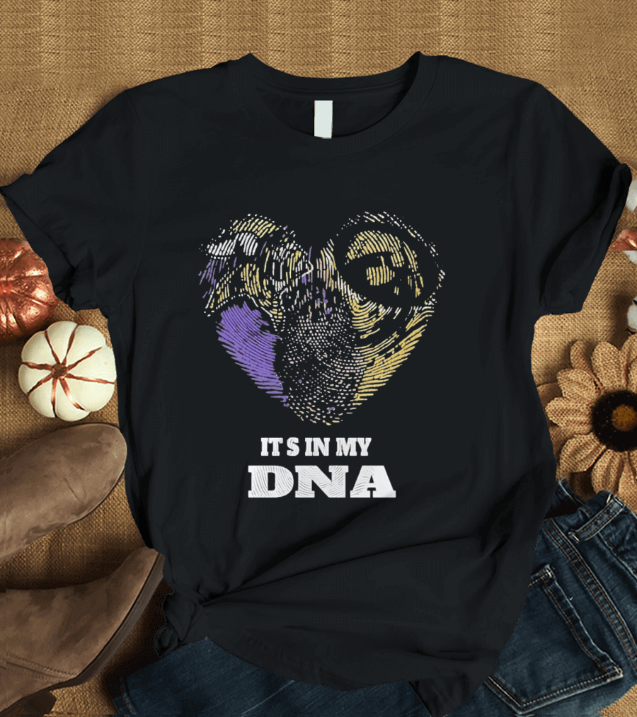 Minnesota Vikings Iowa Hawkeyes It's In My DNA Heartprint T-Shirt