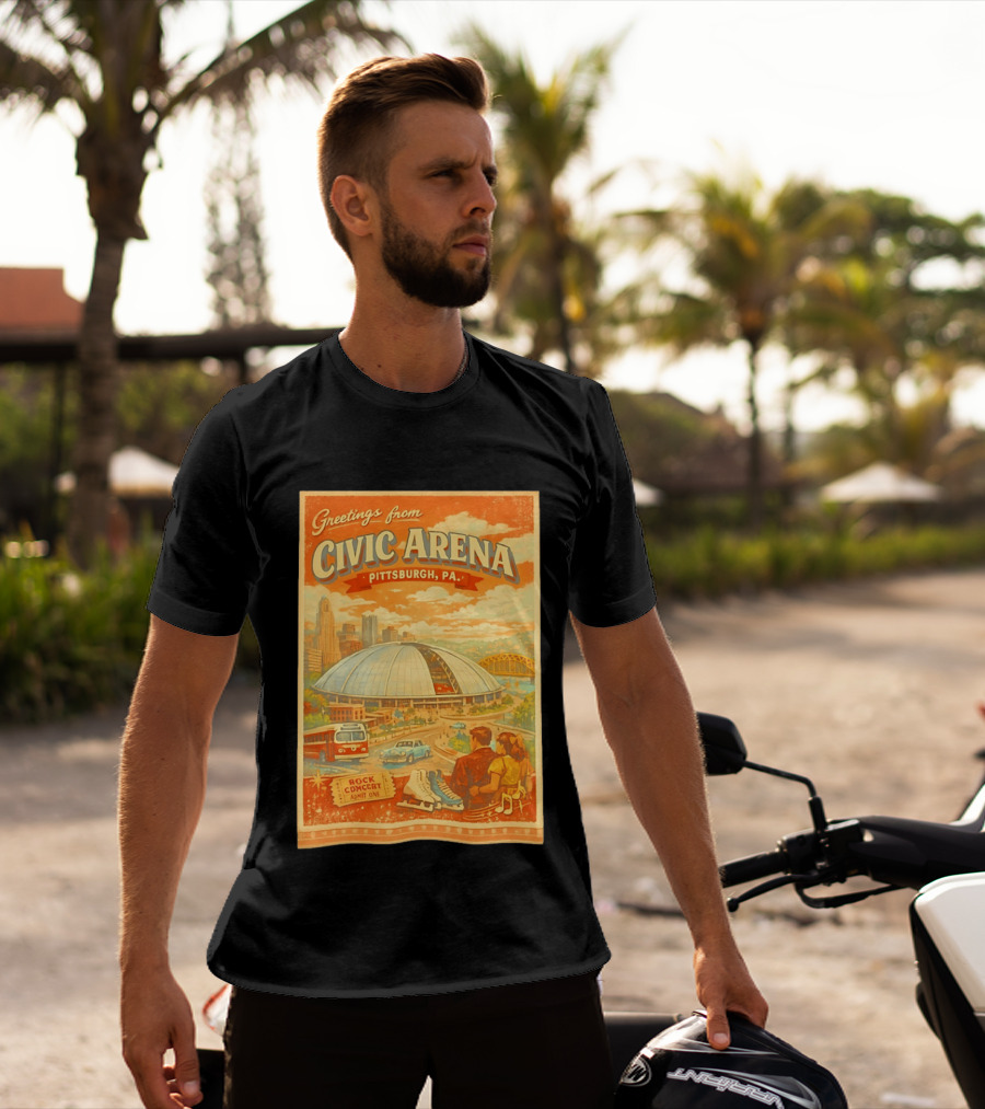 Greetings From Civic Arena Pittsburgh PA Rock Concert Admit One T-Shirt