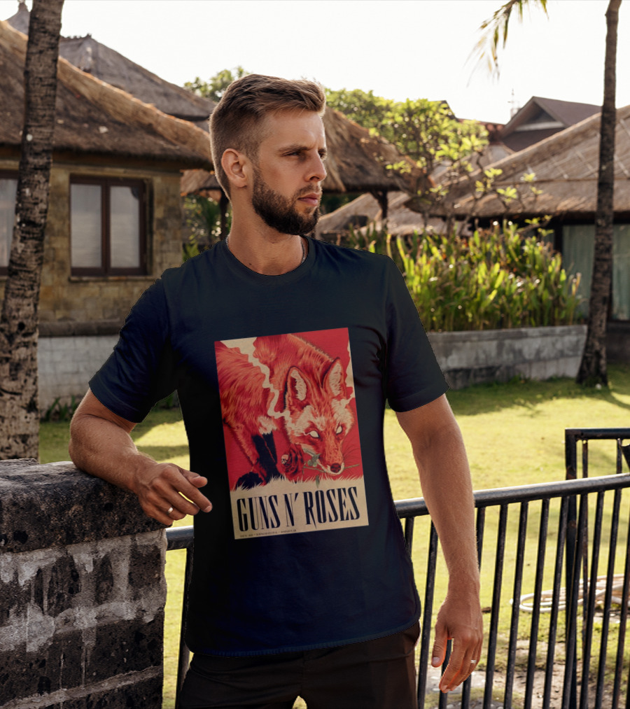 Guns N' Roses Fox With Rose Download Festival June 13 2026 Donington Park Castle Donington Leicestershire T-Shirt