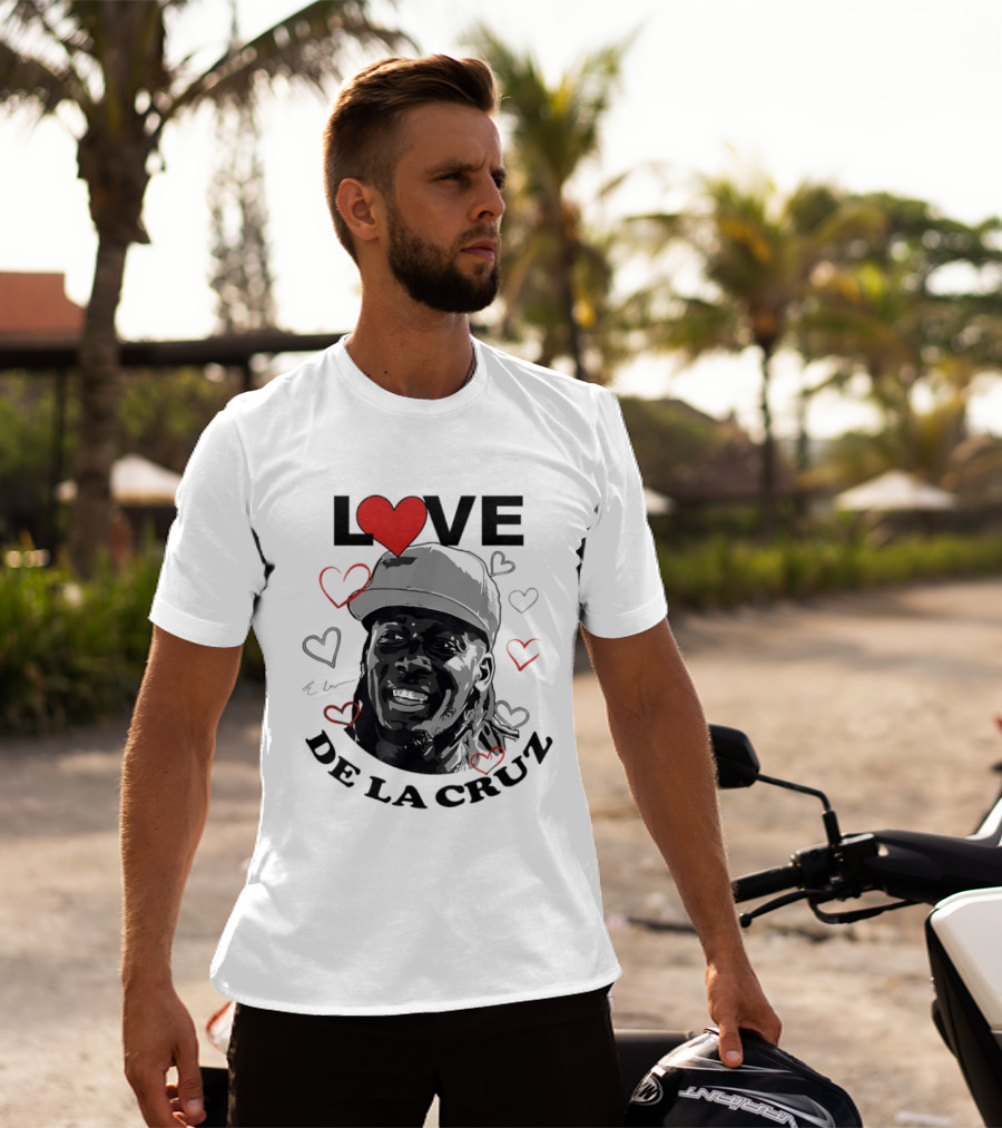 Love Heart Design Elly De La Cruz Cincinnati Reds Baseball T-Shirt