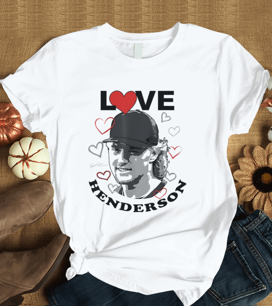 Love Gunnar Henderson Baltimore Orioles Baseball Heart T-Shirt