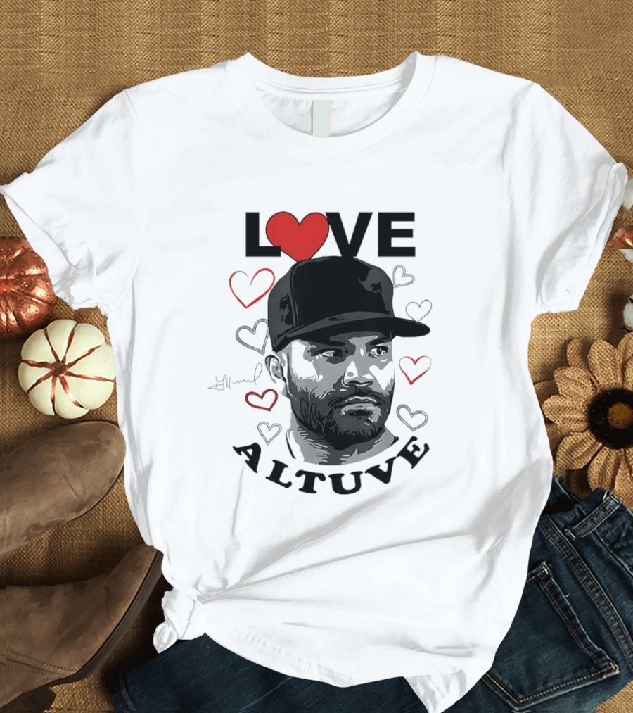 Love Altuve Houston Baseball Heart T-Shirt