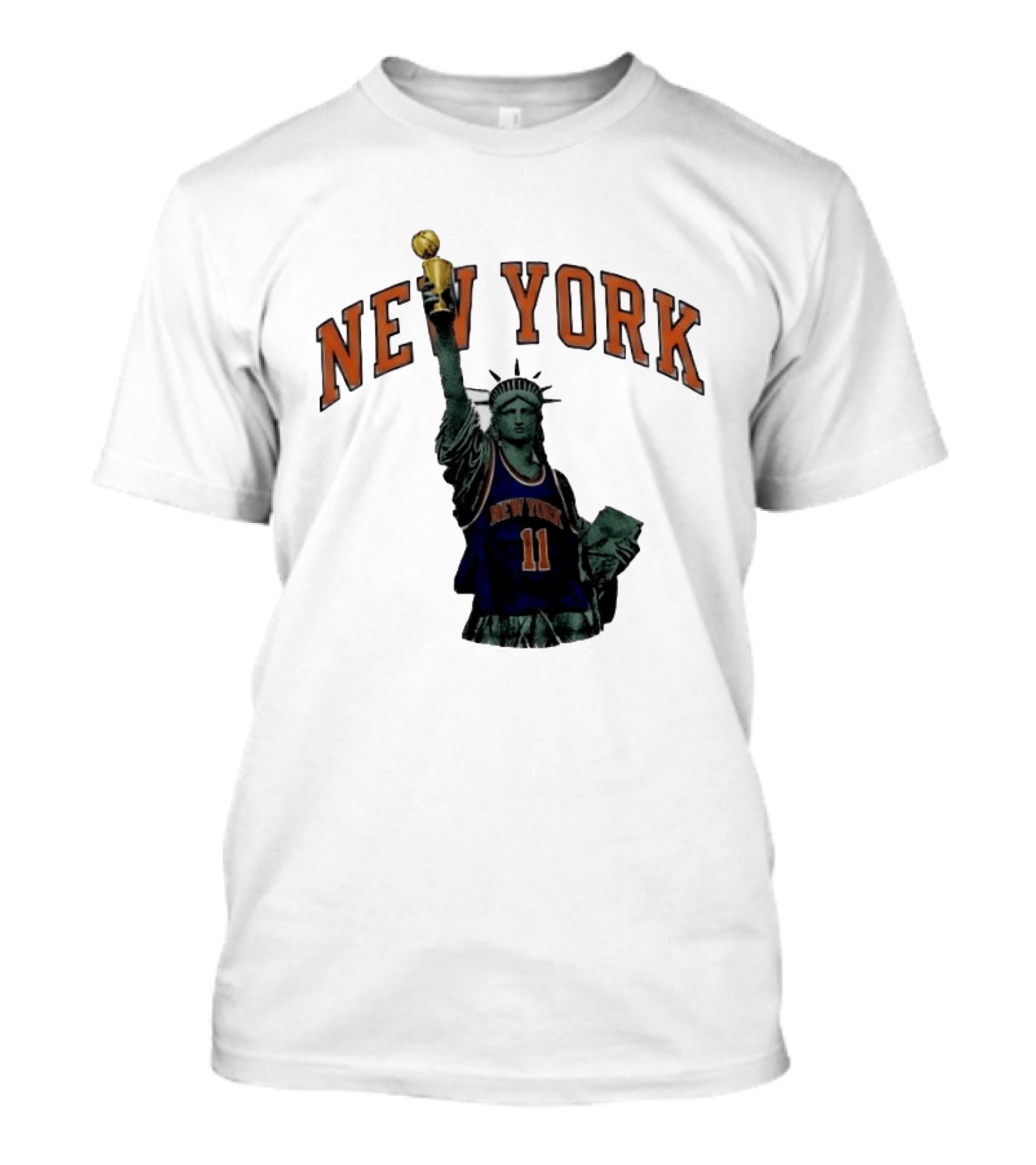 New York Knicks Jalen Brunson Statue Liberty Trophy Meme T-Shirt